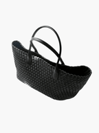 Torba tote damska – tkana faktura, otwarta góra - Arkadya Outlet - Women Bag