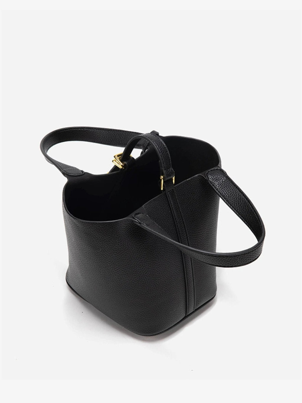 Torba worek damska – fakturowana, usztywniona forma - Arkadya Outlet - Women Bag