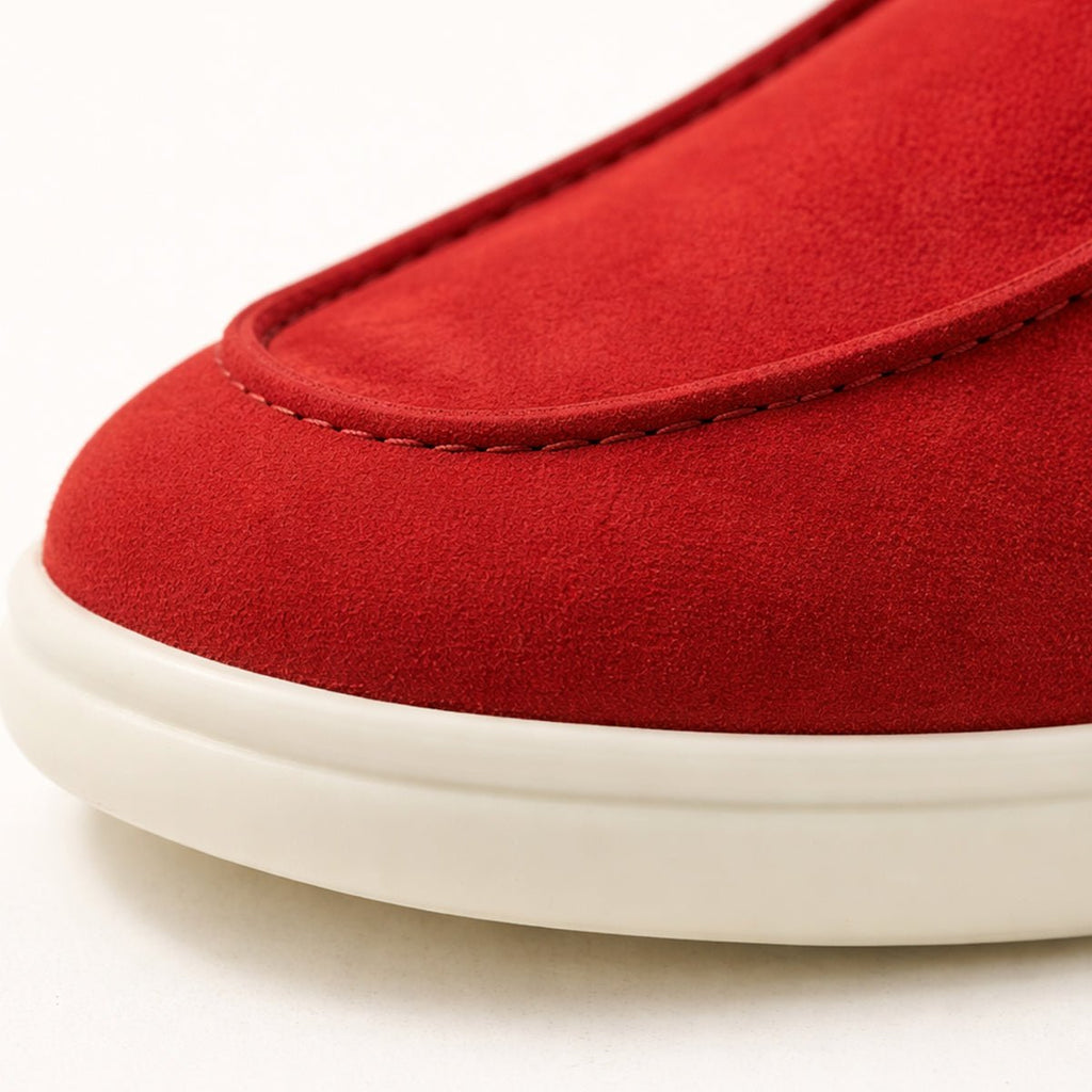 Zamszowe mokasyny męskie wsuwane – gumowa podeszwa - Arkadya Outlet - Men Shoes