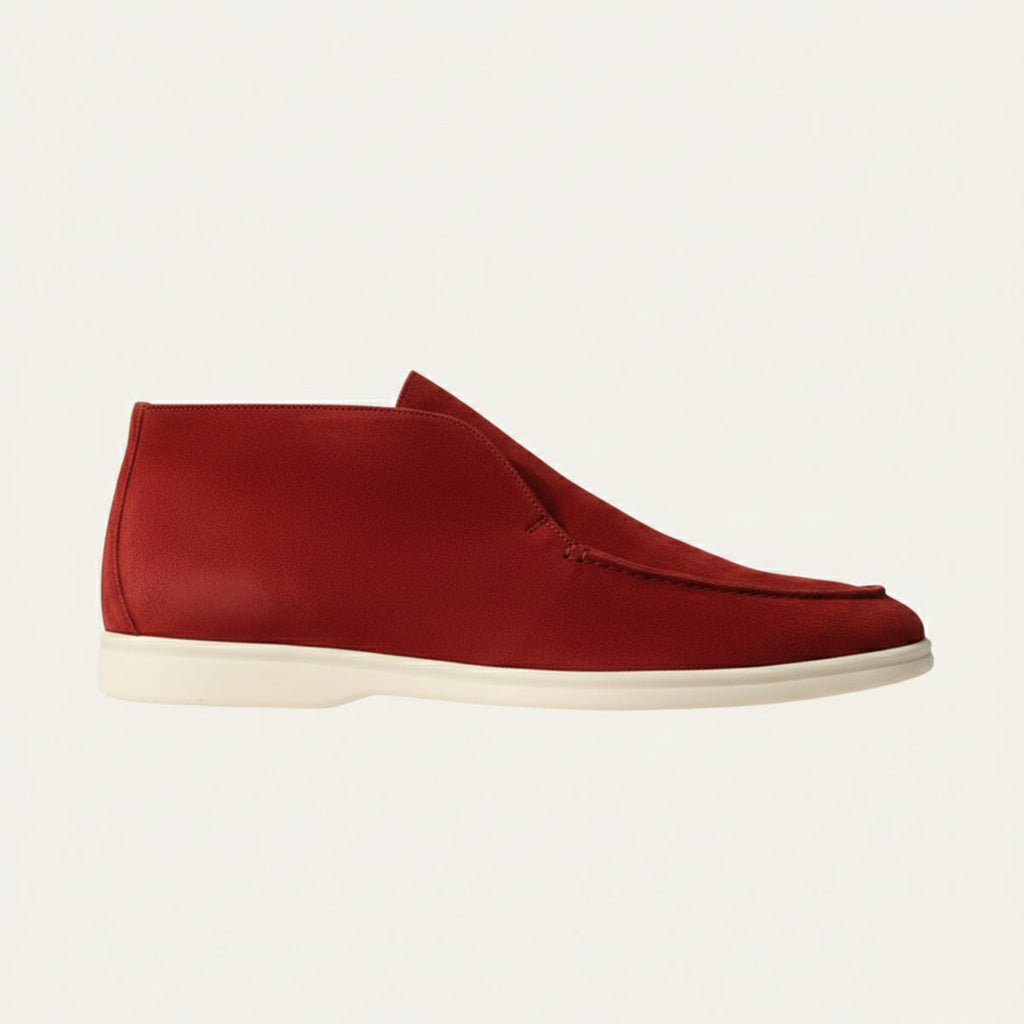 Zamszowe mokasyny męskie wsuwane – gumowa podeszwa - Arkadya Outlet - Men Shoes