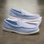 Zamszowe mokasyny męskie wsuwane – luźny krój - Arkadya Outlet - Men Shoes