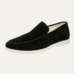Zamszowe mokasyny męskie wsuwane – miękka skóra - Arkadya Outlet - Men Shoes