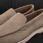Zamszowe mokasyny męskie wsuwane – okrągły nosek - Arkadya Outlet - Men Shoes