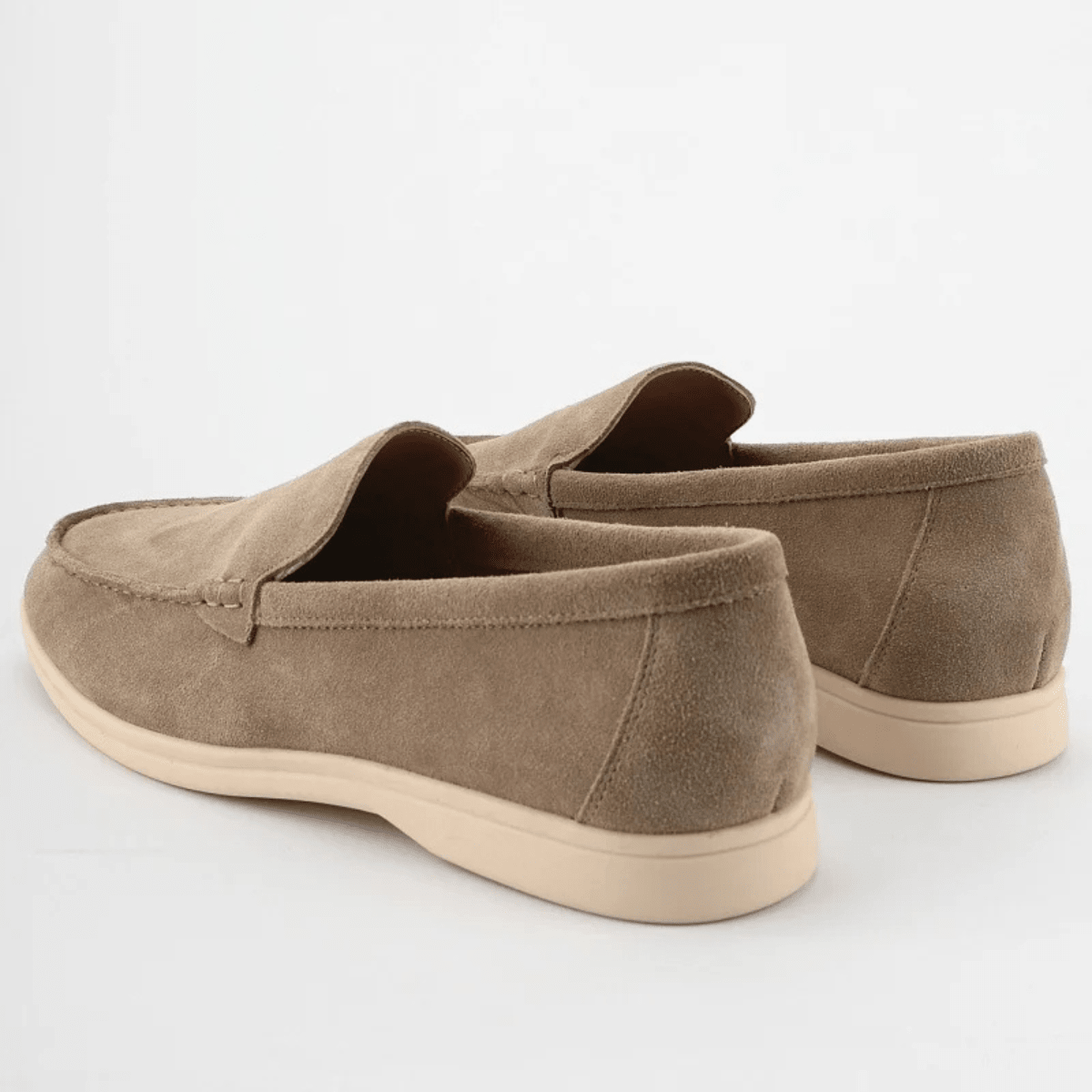 Zamszowe mokasyny męskie wsuwane – okrągły nosek - Arkadya Outlet - Men Shoes
