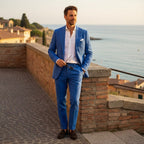 Zestaw garniturowy męski dwuczęściowy – dopasowany - Arkadya Outlet - Men Suit