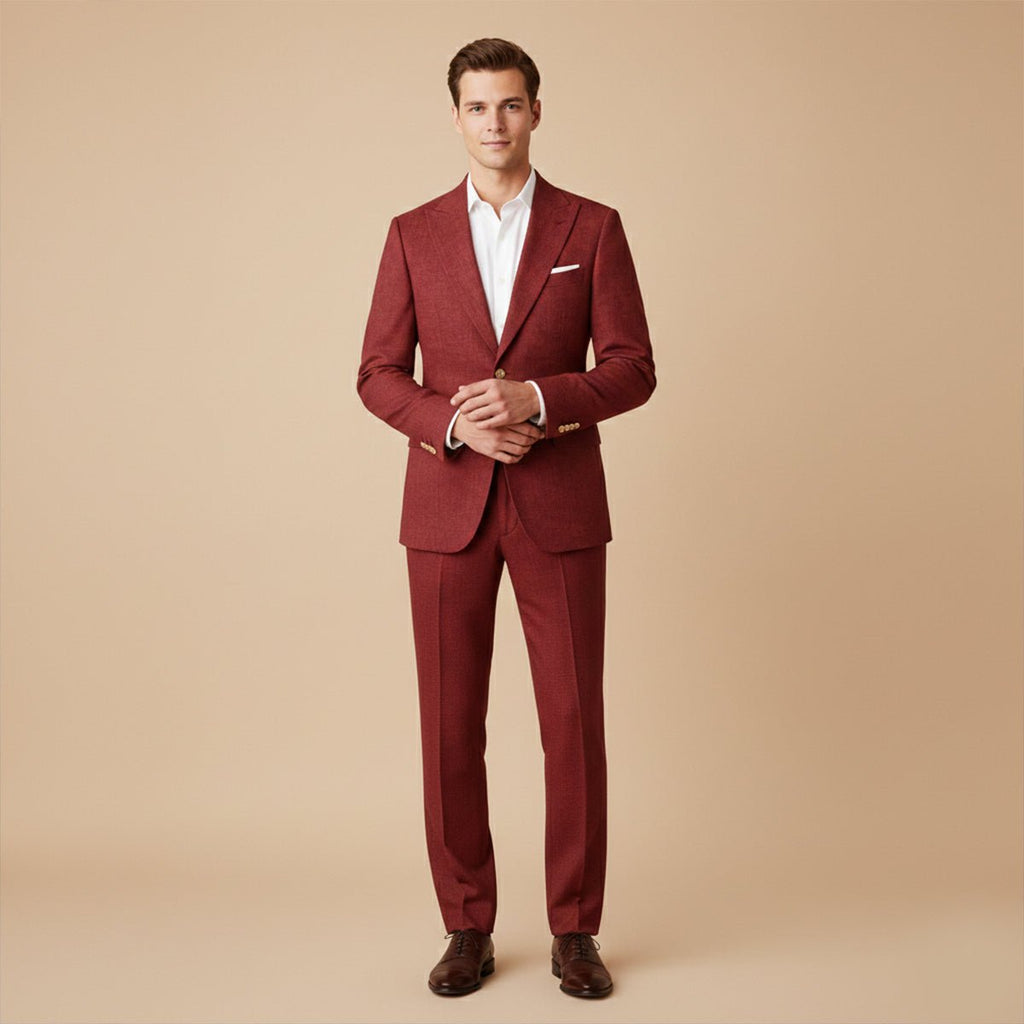 Zestaw garniturowy męski dwuczęściowy – dopasowany - Arkadya Outlet - Men Suit