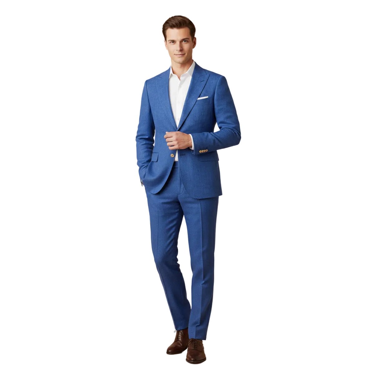 Zestaw garniturowy męski dwuczęściowy – dopasowany - Arkadya Outlet - Men Suit