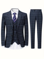 Zestaw Garniturowy Męski Dwuczęściowy Slim Fit Formalny - Arkadya Outlet - Men Suit