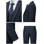 Zestaw Garniturowy Męski Dwuczęściowy Slim Fit Formalny - Arkadya Outlet - Men Suit