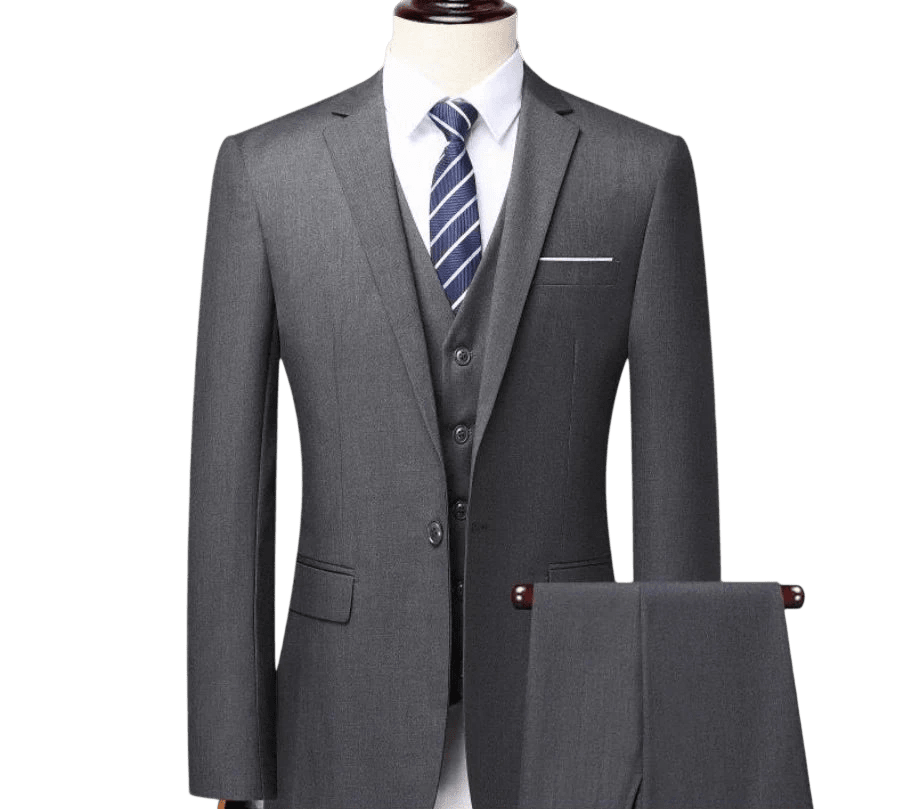 Zestaw Garniturowy Męski Trzyczęściowy Z Marynarką I Kamizelką - Arkadya Outlet - Men Suit