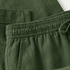 Zestaw Męski Bawełna Len Koszula Szorty Luźny Krój - Arkadya Outlet - Men Set