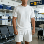 Zestaw męski gładki z gumką w pasie - Arkadya Outlet - Men Set