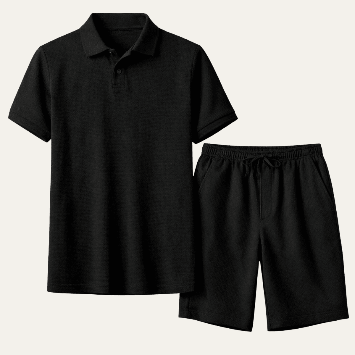 Zestaw męski z koszulą i spodenkami luźny - Arkadya Outlet - Men Set