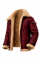 Zimowa Kurtka Lotnicza Męska Wysoki Kołnierz Wykonanie - Arkadya Outlet - Men Jacket