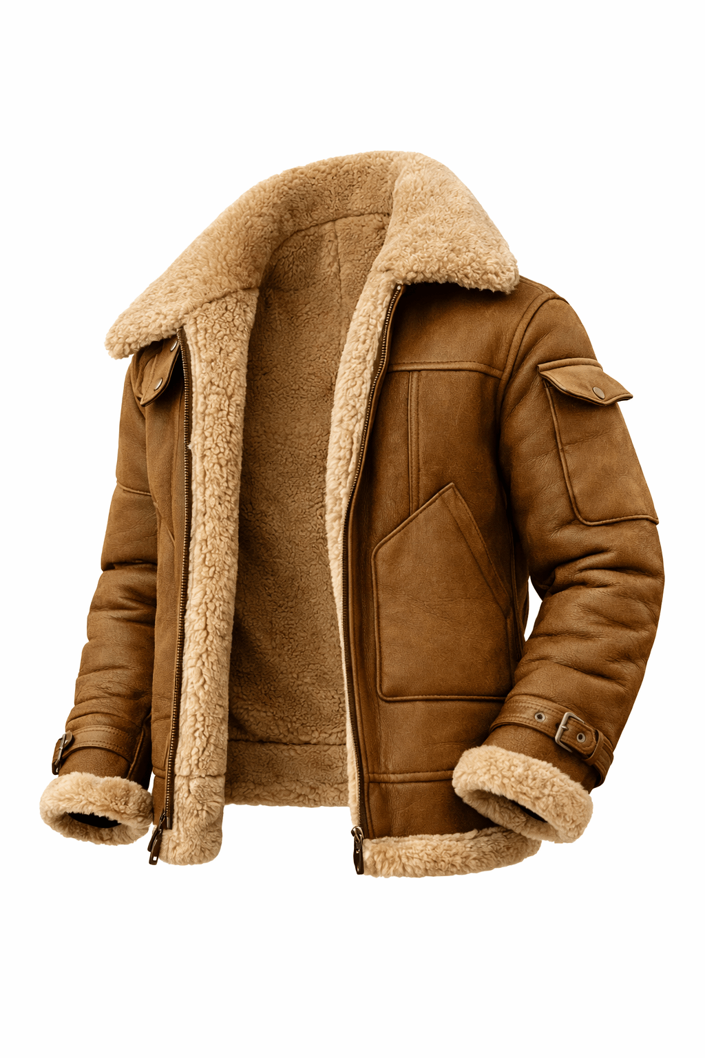 Zimowa Kurtka Lotnicza Męska Wysoki Kołnierz Wykonanie - Arkadya Outlet - Men Jacket