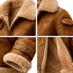 Zimowa Kurtka Lotnicza Męska Wysoki Kołnierz Wykonanie - Arkadya Outlet - Men Jacket