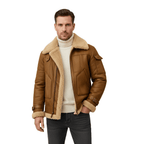 Zimowa Kurtka Lotnicza Męska Wysoki Kołnierz Wykonanie - Arkadya Outlet - Men Jacket